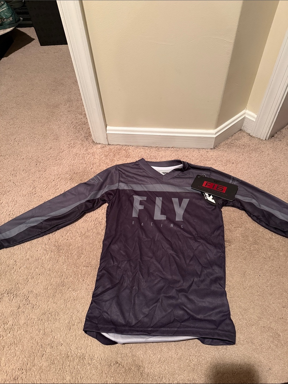 FLY Racing Long Sleeve Jersey in Dark Gray